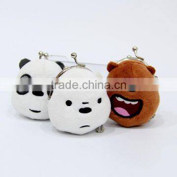 We Bare Bears Anime Cute Designs Cartoon Plush Purse