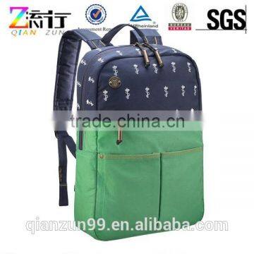 The Departure Custom Printed Quadrate Navy Blue Green Backpack Bags