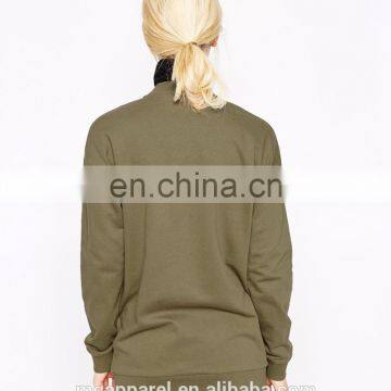 China Custom Bomber Jacket Long Line Cut Cotton Jersey Women Long Bomber Jacket photo-3