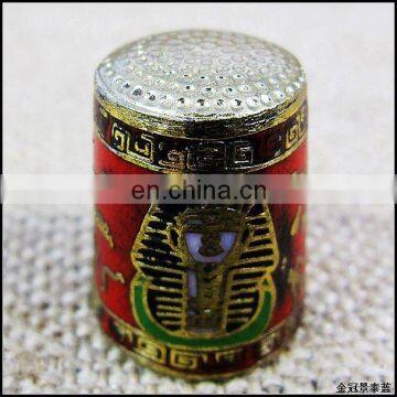 Chinese Vintage Cloisonne Enamel Egypt Sphinx Thimble CTGY040