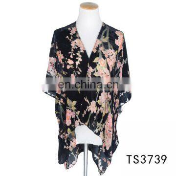 TOROS new arrival lady stylish burnout floral custom shawl