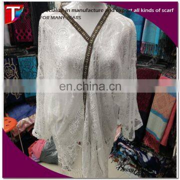 Indian Long Sweather Poncho Fashion Embroidered Summer Lace Poncho