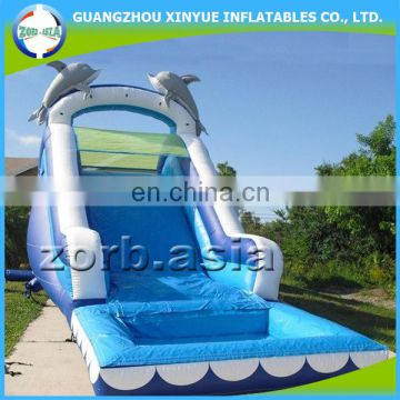 Commercial grade 0.55mm PVC tarpaulin outdoor giant inflatable water slide for adult