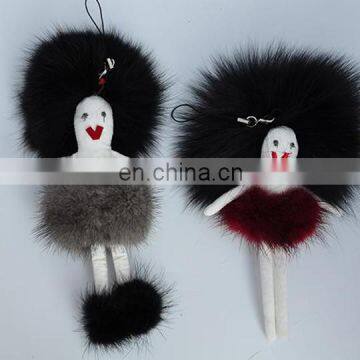 Fur doll mink hair Pendant keychain