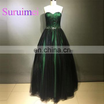 Sweetheart neck Prom Dresses Hot Sale Tulle Ball Gown Evening Gowns Floor Length