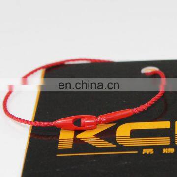 plastic red seal tags, red string seal tag for garments