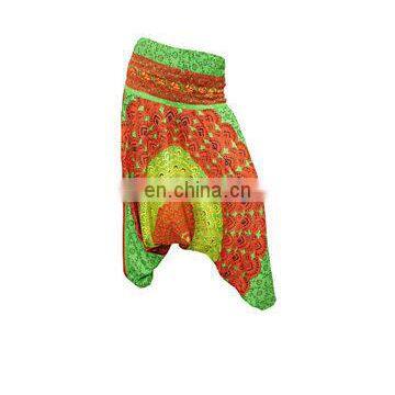 Green Mandala Harem Genie Gypsy Aladdin Pants Festival Retro Yoga Hippie Boho Loose Gypsy Hippie Baggy Pants Afghani Unisex