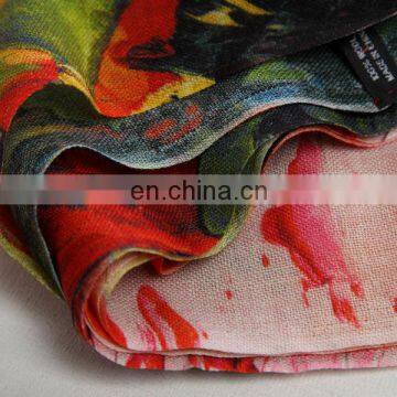 fashion digital print women wool sweden scarf dress