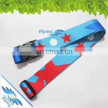 Cheap sales custom single sublimation printing luggage belt with your logo