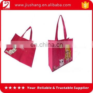 Custom tiny pc printed advertising bag with non-woven handle for girls