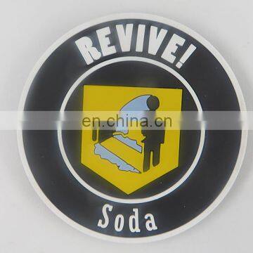 Home Decoration Customed Printed Small Cheap Sale Magnet Soft PVC Coaster photo-2