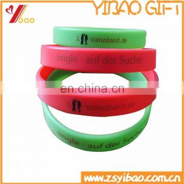 Custom printed/embossed/debossed logo Silicone Wristband/bracelets for promotional