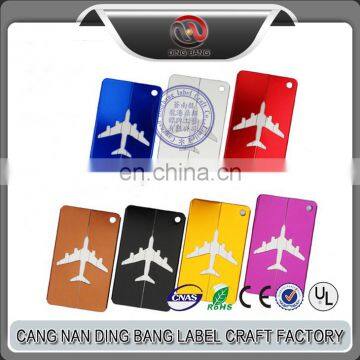 No Minimum Cheap Airline Souvenir Custom Logo Accepted More Color Choose Metal Aluminum Alloy Luggage Tag