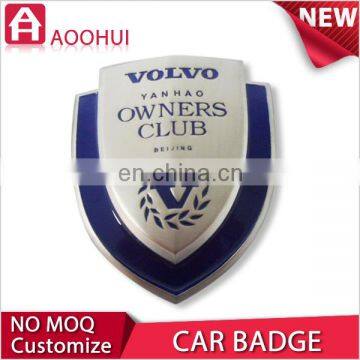 Hot sale brass 3D round car logo emblem