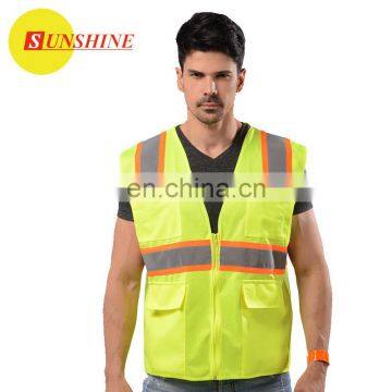 Hot Sale reflective fabric elastic safety new design vest working clothes