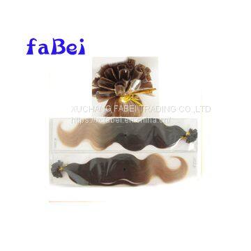 Most Popular Factory Price Buy Wholesale U V Fan Y I Tip Keratin Human Hair Grey Fusion Bond Hair Extensions photo-4