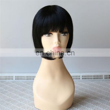 Short Straight natural black Cosplay Wig heat resistant fiber Bob Style synthetic Hair Wigs cheap party wigs