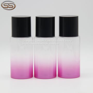 Empty Cosmetic Gradually Changing Color Lotion Silver Pump Bottle 80ml