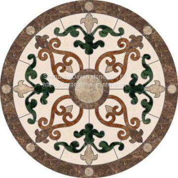 NEW popular floor design marble waterjet medallion