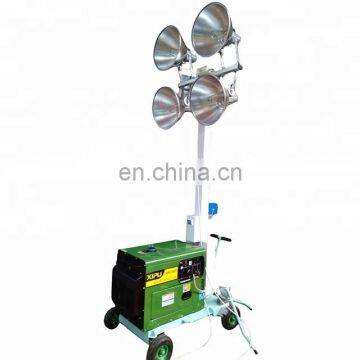 5kva Diesel Generator Set 4 X 400 Watts Lights Mobile Light Tower