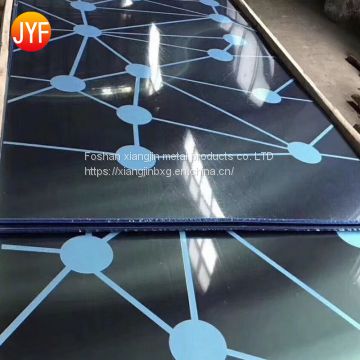 JYFI027 Etched Stainless steel art metal panels Colored decorative stainless steel sheet