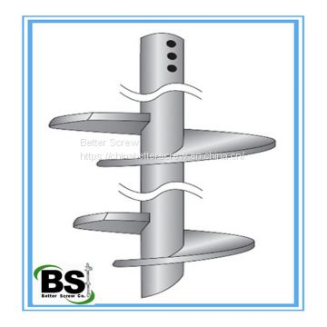 Foundation Screw Piles with Helical Brackets for Poland