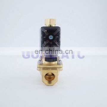 GOGO 2 way brass Normally open solenoid valves for water price cheap 12 volt 1 1/2 inch Orifice 35mm zero pressure start