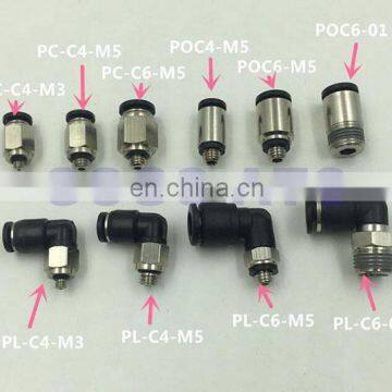 GOGO 10pcs a Lot High Quality Mini Type Fittings PC-C POC-C PL-C 4mm 6mm ,M3 M5 M6 M8 1/8"BSP Pneumatic Valve Micro Connectors photo-2