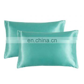 Low MOQ Polyester Durable Silky Smooth Decorative Satin Silk Pillowcase Set For Hair Skin photo-2