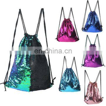 Mermaid Sequin Backpack Adult Children Sequin Sport School bags 9Colors