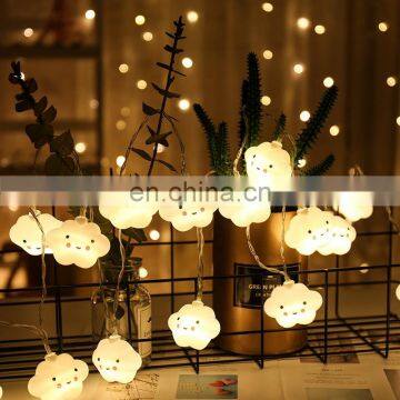 Lovely Smiling Cloud Style 10 Lights Kids Battery String Lights