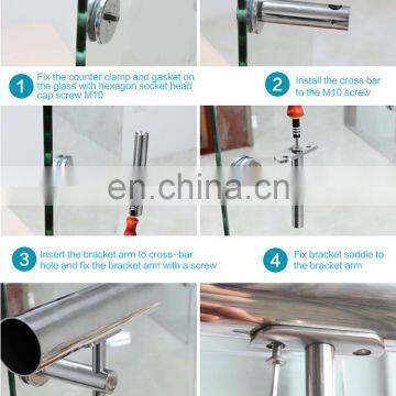 Stainless Steel Handrail Support For Tube For Glass photo-6