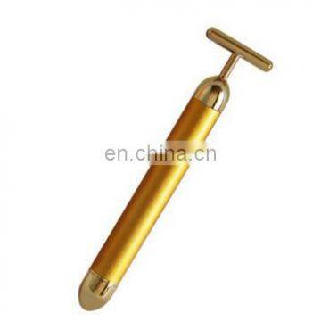 Vibrator T Shape 24k Gold Beauty Bar Skin Care Mini Vibrator Roller photo-4