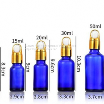 Cosmetic Manufacturer Essential Oil Vegetal Oil Clear Glass Dropper Bottle 10 Ml 20 Ml 30 Ml with Black Gold Silver Glass Pipette