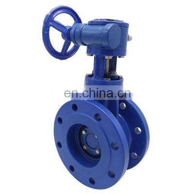 Bundor DN100 Soft Seal Double Eccentric ductile iron Flange Butterfly Valve