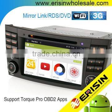 Erisin ES2501B 7" Mercedes W211 2 Din Android 4.4.4 Car Audio with GPS DVD