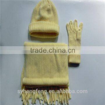 Wholesale New three-piece soft hat scarf and gloves