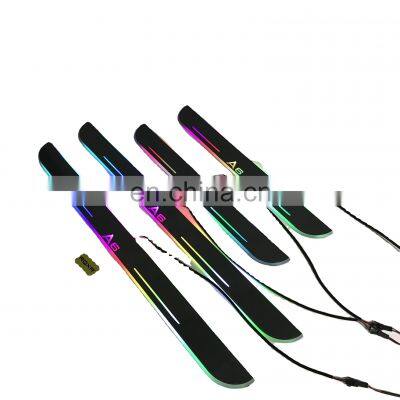 Led Door Sill Plate Strip for Audi A6 dynamic sequential style step light door decoration step