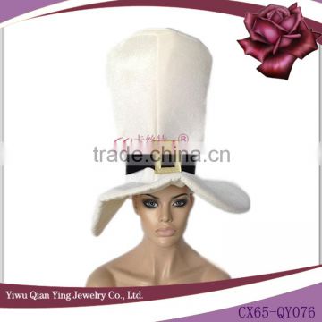 adult fashion big white party bucket hat