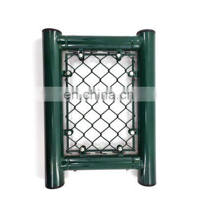 Chain Link Fence Line Post With top barbed wire arms