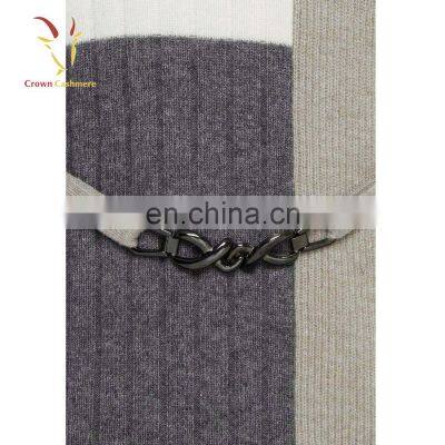 Женская модная зимняя шерстяная платье-джемпер в дизайне с рибчатой трикотажной кладкой photo-5