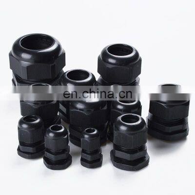 Nylon Cable Glands Waterproof Nylon Plastic Cable Wire White Black  Glands Connector plastic Cable fixed head