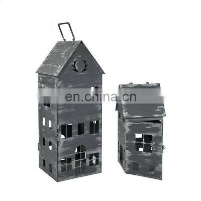 House design tea light candle holder home decorative vintage metal lantern