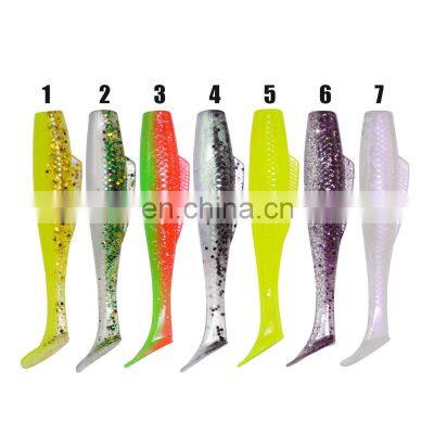 8.5cm  5g  7colors  TPR two-color soft lure Oar tail soft bait Luya soft bait