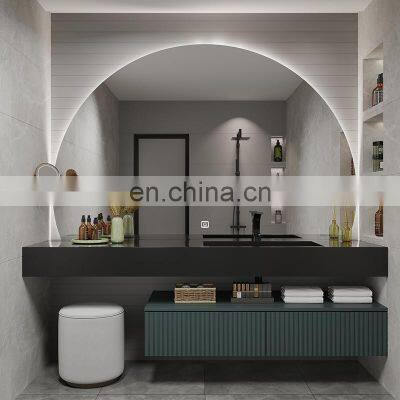 Sintered Stone Top Basin Contemporary Vanity Set photo-4