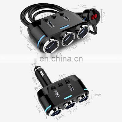 Hot Sale Car Cigarette Lighter Charger 12V Car Socket Splitter Adapter Plug Car LED USB Charge Port Accessories Universal photo-5