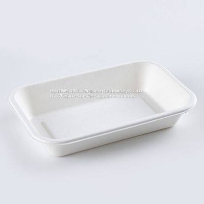 New Hot Disposable Biodegradable 32OZ TRAY Bagasse Food Box Take Away Sugarcane Container