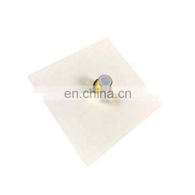 ABS Plastic Bathroom 8 Inches Shower Head White Gold Top Square Over Head Shower and Hand Shower Set photo-3