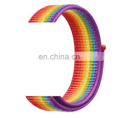 108 Colors Woven Lightweight Breathable Wristband Strap Sport Loop For Ap-ple Watch Series 7/6/5/4/3/2/1 Nylon Band 38 40 42 44 photo-2