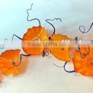 Murano Glass Flora Plates Wall Hangings